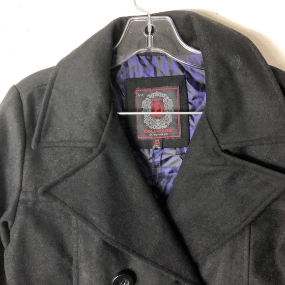 Dollhouse | BlackCropped Peacoat nwt.   M - Picture 4 of 10